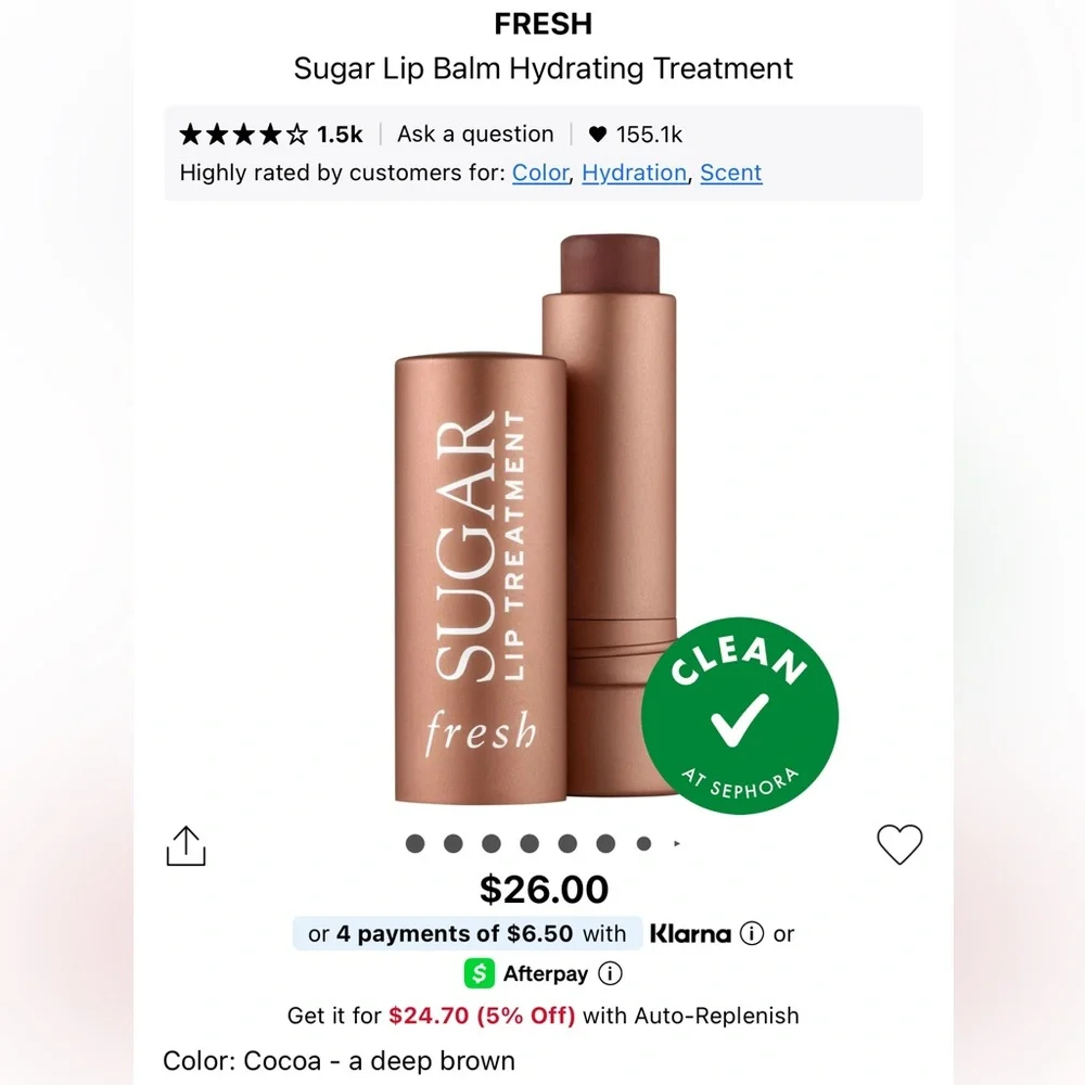 Fresh Sugar Lip Treatment in Shade Cocoa